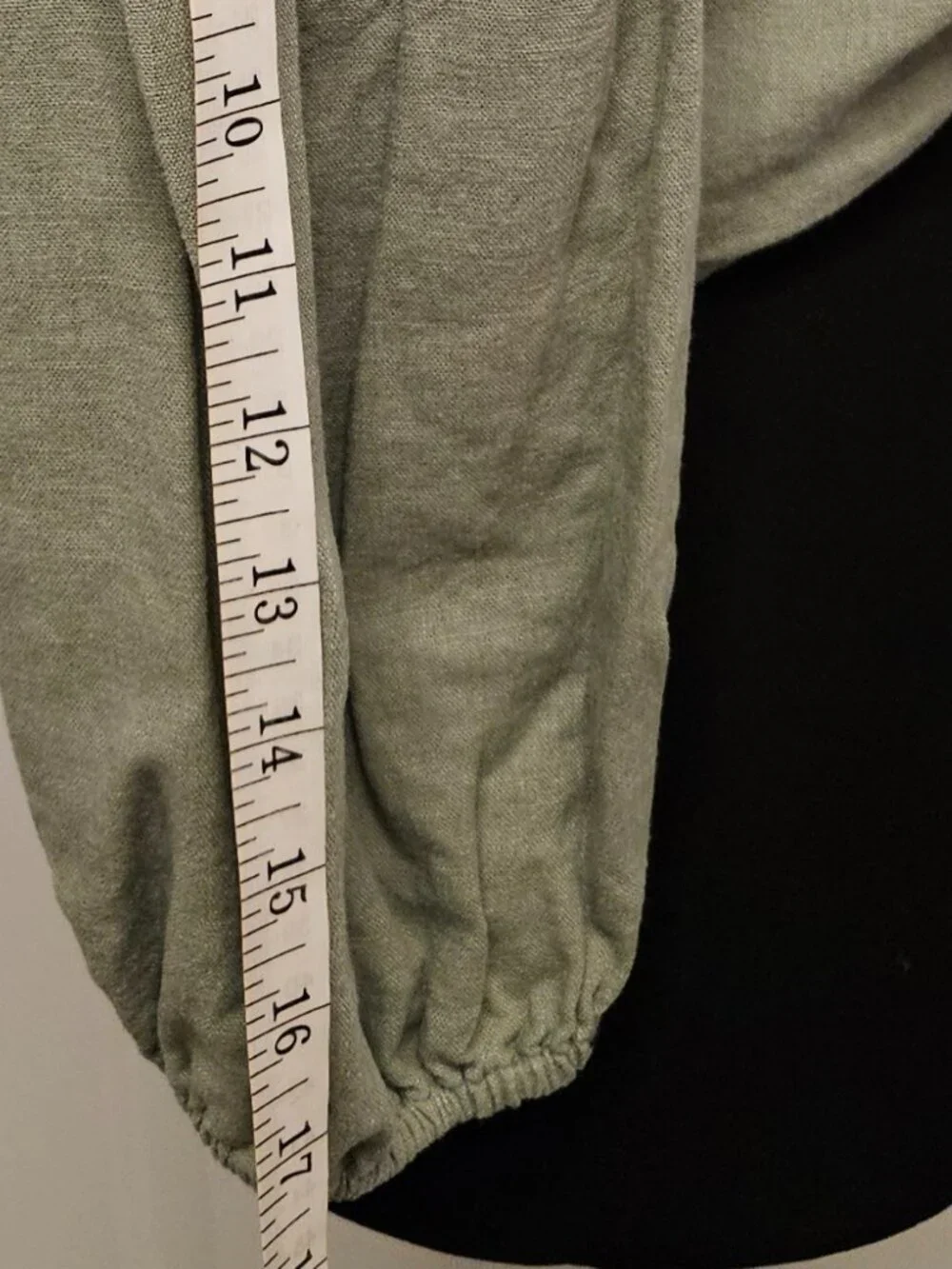 Abercrombie & Fitch women blouse sage green cropped tie-front size S